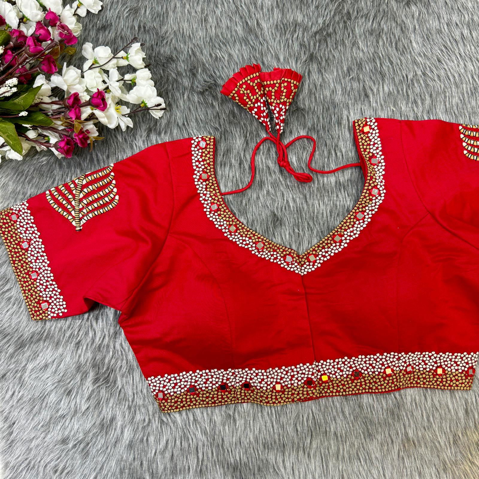Rk Blouse Designer Soft Silk Heavy Work Party Wear Blouse Wholesale Online
